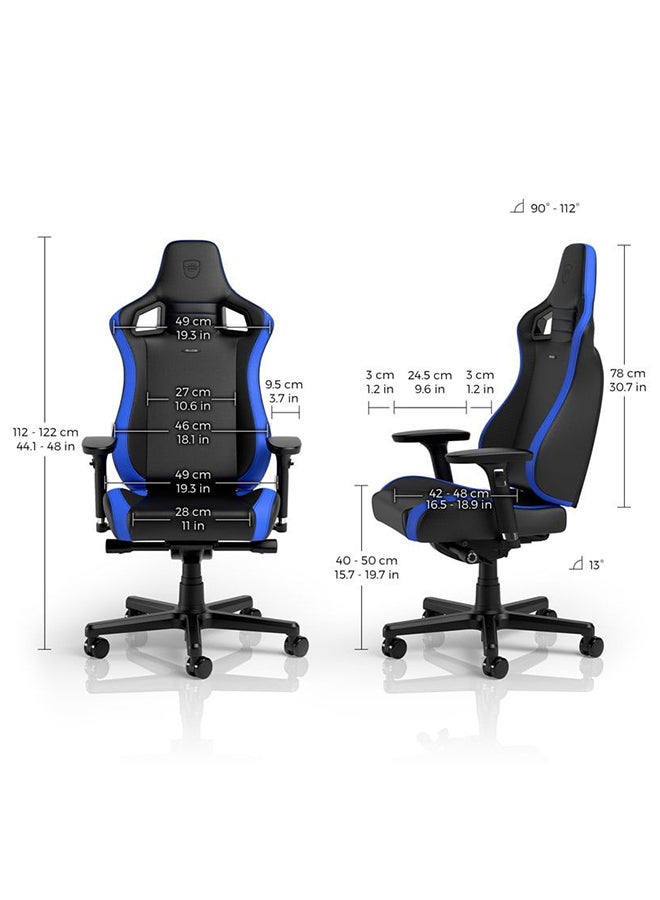 نوبل_شيرز Noblechairs EPIC Compact Gaming Chair - Black/Blue  - Image 3