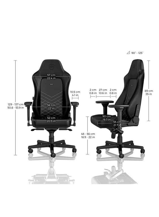 Noblechairs Noblechairs HERO - Black/Platinum White Gaming Chair - Image 3