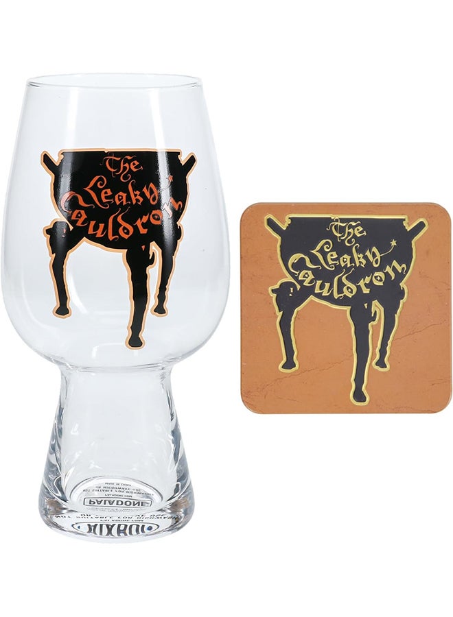 Paladone Paladone Leaky Cauldron Glass and Coaster Set  - Image 1