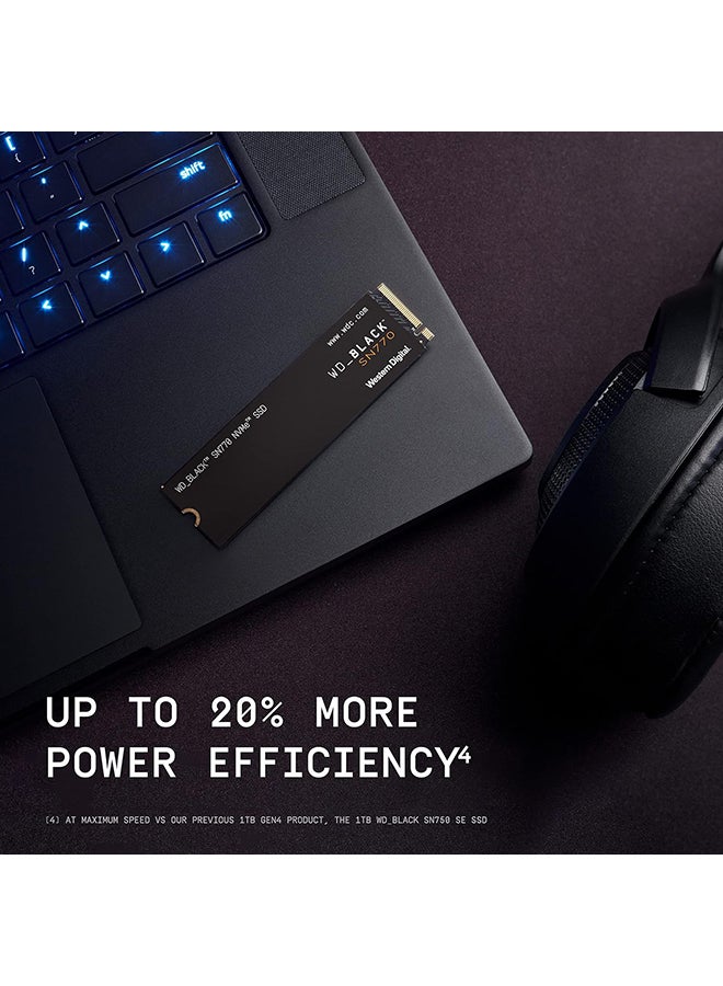 دبليو دي 500GB SN770 NVMe Internal Gaming SSD Solid State Drive - Gen4 PCIe, M.2 2280, Up to 4,000 MB/s - WDS500G3X0E 500 GB  - Image 4