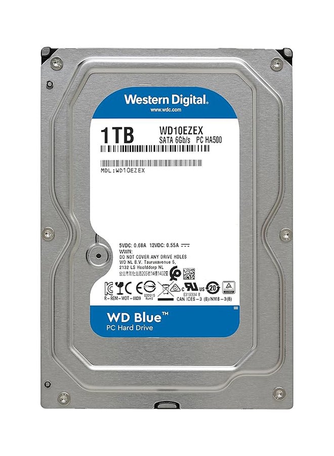 WD - 1TB Blue PC Hard Drive HDD - 7200 RPM, SATA 6 Gb/s, 64 MB Cache, 3.5" - WD10EZEX 1 TB Laptops 1 TB - Image 1
