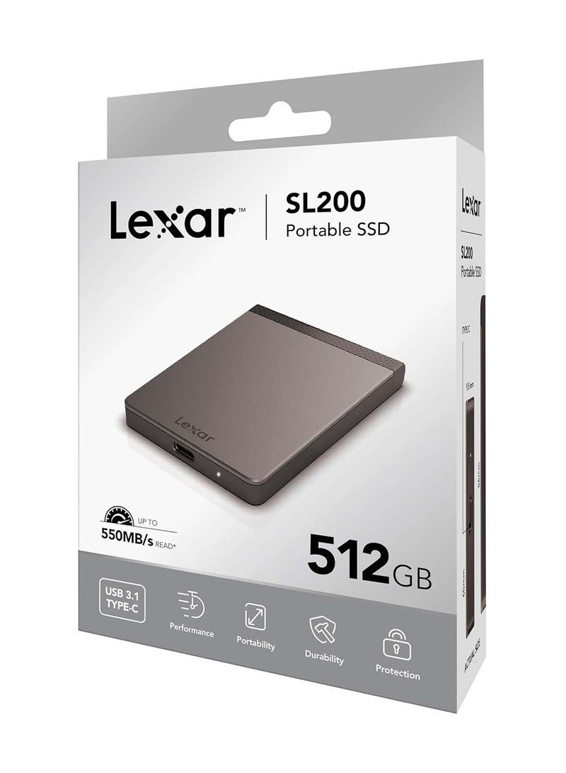 SSD خارجي محمول Sl200 بسرعة 550 ميجابت في الثانية وسعة 512 جيجابايت - pnsku/N70055440V/45/_/1710768903/197cd29c-b636-4da1-836f-0be9efc7b51f