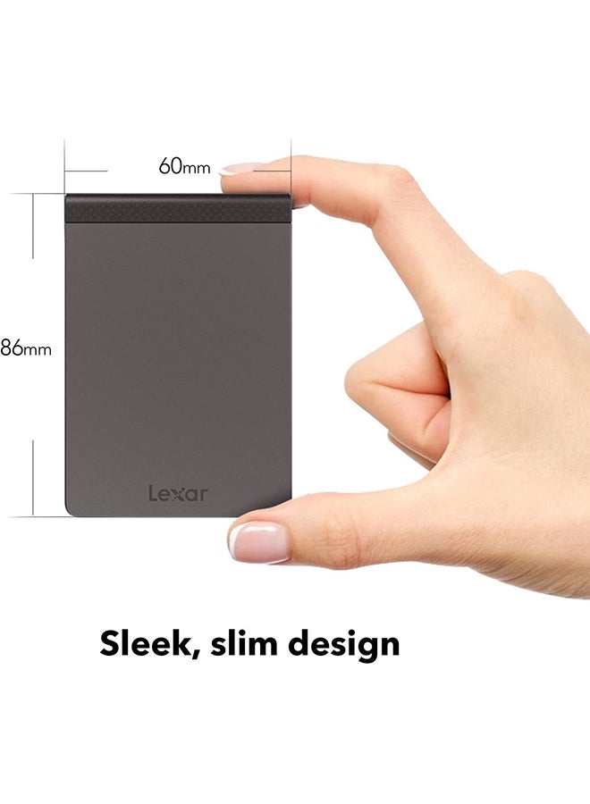 ليكسار SSD محمول 1 تيرابايت SL200، سرعات قراءة/كتابة تصل إلى 550/400 ميجابايت/ثانية، USB-C، محرك أقراص الحالة الصلبة الخارجي (LSL200X001T-RNNNU)  - Image 3