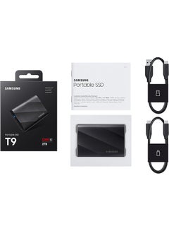 Samsung Portable SSD-T9(MU-PG2T0B/EU), 2TB, USB3.2 Gen.2 x 2.2,000 MB/s Read, 2000MB/s Write, External Hard Drive for Professional Users, Compatible with Mac, Android Devices and 12K Cameras, Black 2 TB  - Image 4
