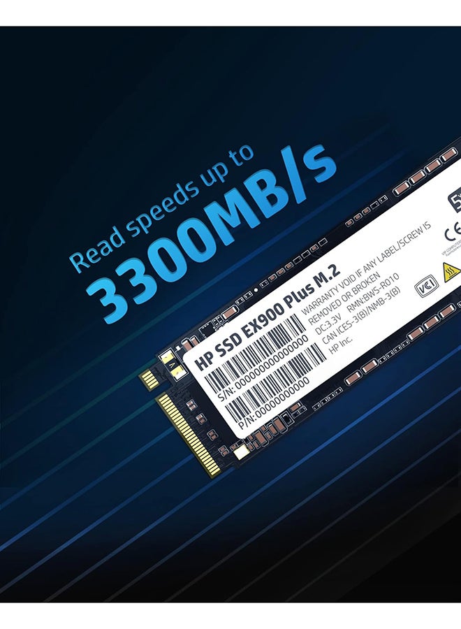 HP EX900 Plus 512GB NVMe PCIe M.2 Interface SSD, GEN 3 x 4, 8 Gb/s, 2280 3D NAND PC Internal Solid State Hard Drive Up to 3200 MB/s - 35M33AA#ABA 512 GB - Image 3