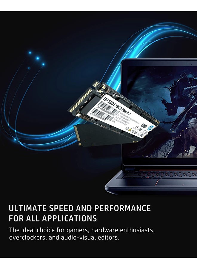 HP EX900 Plus 512GB NVMe PCIe M.2 Interface SSD, GEN 3 x 4, 8 Gb/s, 2280 3D NAND PC Internal Solid State Hard Drive Up to 3200 MB/s - 35M33AA#ABA 512 GB - Image 5