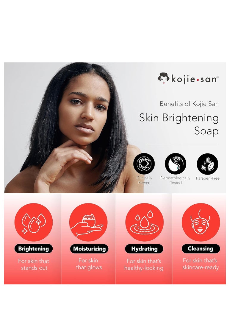kojie.san - Skin Brightening Soap Original Kojic Acid Soap For Dark Spots Hyperpigmentation And Scars With Coconut And Tea Tree Oil 2 Bars x 65 gramsgrams - Image 1
