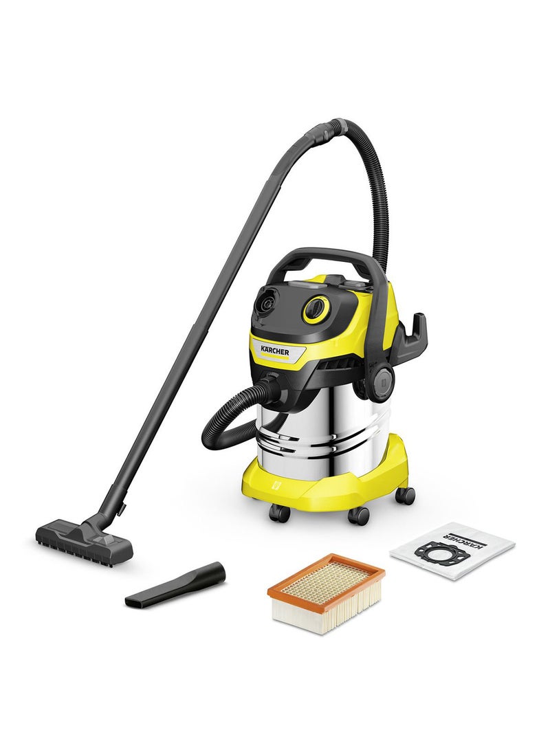 KARCHER WD 5 S V-25/5/22 Wet & Dry Vacuum Cleaner, 25L Stainless Steel Tank, 1100W, Blower Function 25 L 1100 W 16283830.0 Yellow  - Image 1