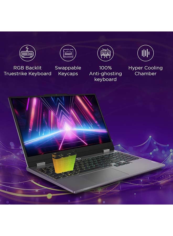 Lenovo - LOQ 15 (Upgraded Version) Laptop With 15.6-Inch Display, Core i7-13650HX Processor/16GB RAM/512GB SSD/6GB Nvidia Geforce RTX 4050 Graphics Card/Windows 11 Home + Lenovo LOQ M100 RGB Mouse English Luna Grey - Image 1