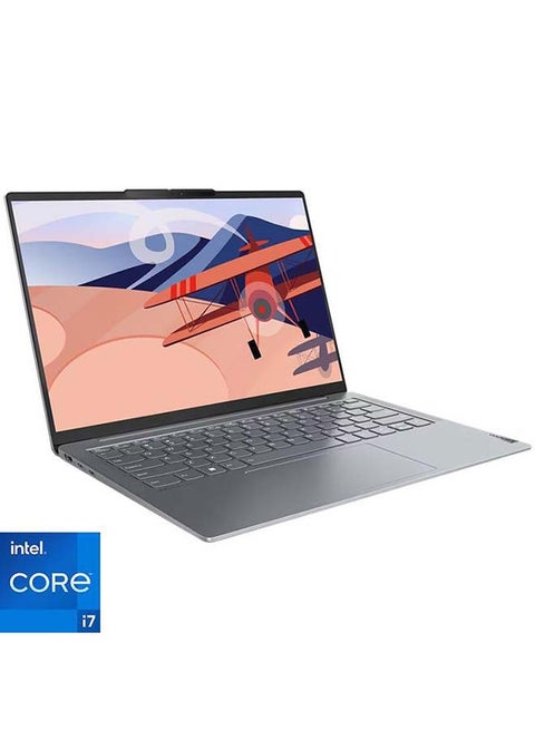 Yoga Slim 6 Laptop With 14-Inch (1920x1200) OLED Display, Core i7-13700H Processor/16GB RAM/512GB SSD/Intel Iris XE Graphics/Windows 11 Home/ English Misty Grey