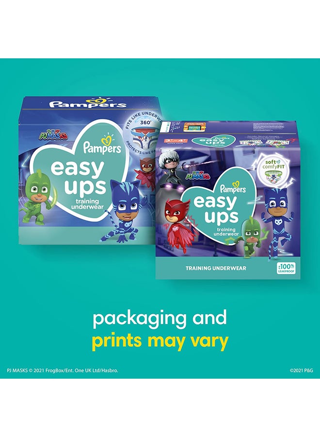 بامبرز سراويل تدريب استخدام المرحاض للأولاد والبنات من Easy Ups - مقاس 3T-4T، 124 قطعة، ملابس داخلية - Image 2