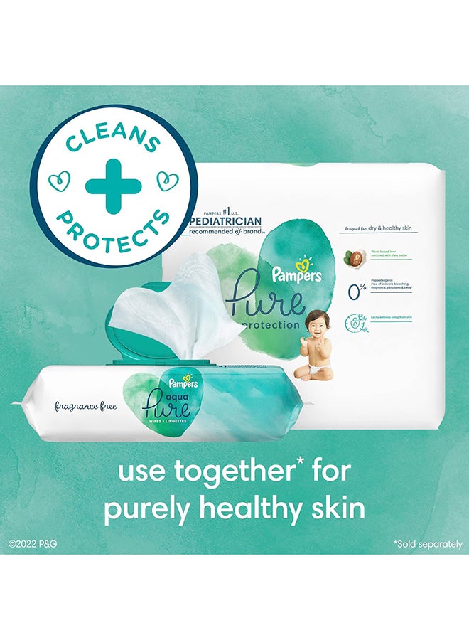 Pampers Aqua Pure Sensitive Baby Wipes, 99% Water, Hypoallergenic, Unscented, 12 Flip-Top Packs, 672 Count  - Image 2