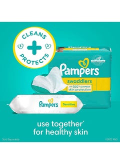 Pampers Sensitive Baby Wipes, Water Based, Hypoallergenic And Unscented, 8 Fip-Top Packs, 4 Refill Packs (1008 Wipes Total)  - Image 3