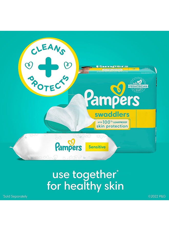 Pampers Sensitive Baby Wipes, Water Based, Hypoallergenic And Unscented, 8 Fip-Top Packs, 4 Refill Packs (1008 Wipes Total)  - Image 3