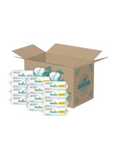 Pampers Sensitive Baby Wipes, Water Based, Hypoallergenic And Unscented, 8 Fip-Top Packs, 4 Refill Packs (1008 Wipes Total)  - Image 1