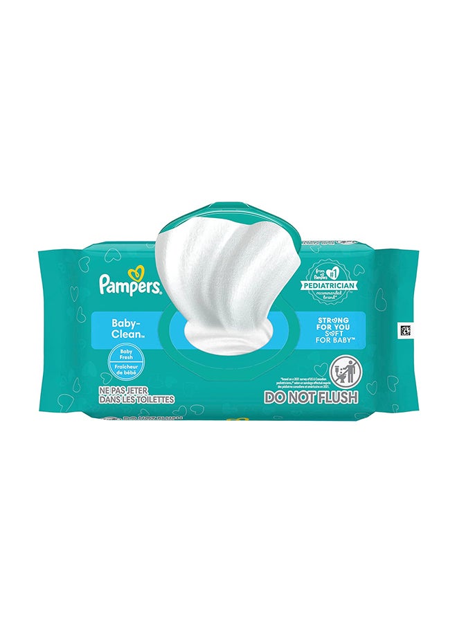 Pampers Baby Clean Wipes, Baby Fresh Scented, 1 Flip-Top Pack, 72 Count - Image 1