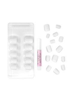 LA Girl 25-Piece Oh…So Shiny Artificial Nail Tips-Cloud Nine (Short Square) White  - Image 5