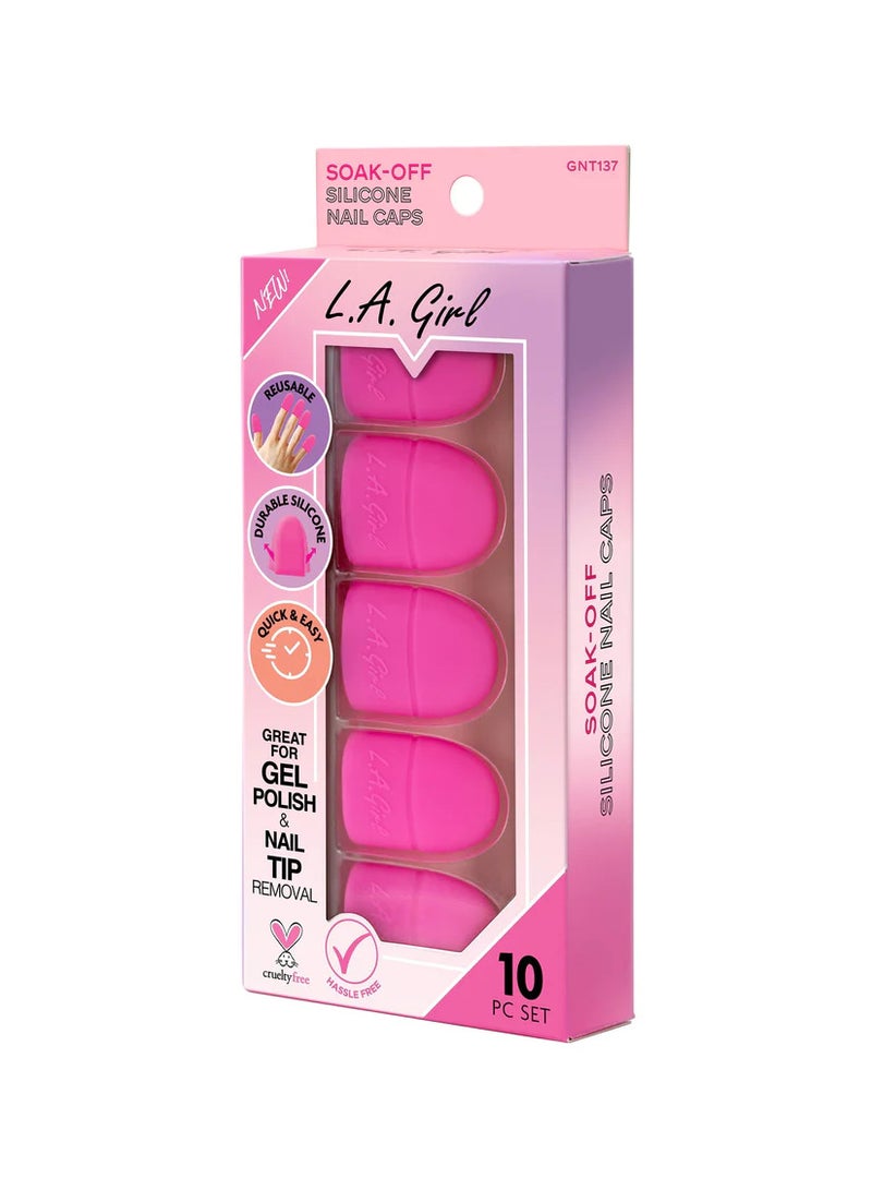 LA Girl 10-Piece Silicone Remover Cap Pink - Image 1