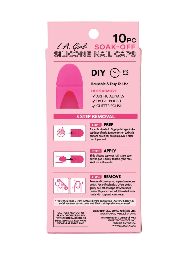 LA Girl 10-Piece Silicone Remover Cap Pink - Image 2