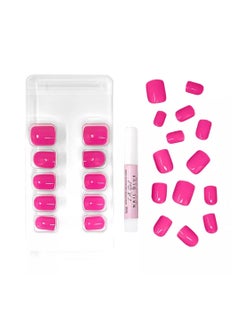 LA Girl 25-Piece Oh…So Shiny Artificial Nail Tips-Wildest Dream (Short Square) Pink  - Image 4