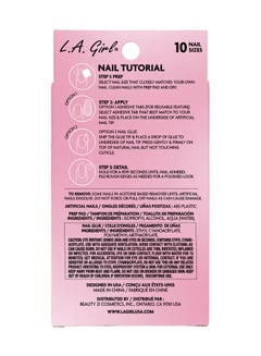 LA Girl 28-Piece Luxe Shine Nail Fave Artificial Nail Tips-Excite Me(Medium Almond) Purple  - Image 2