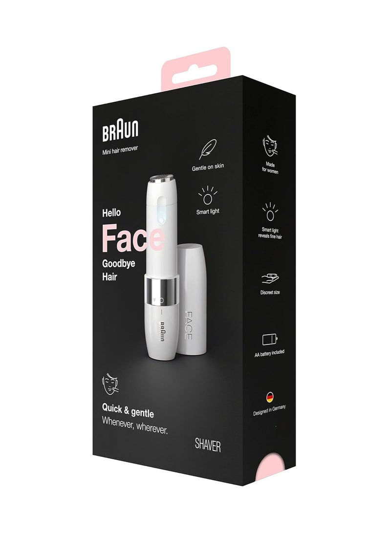 BRAUN Mini Hair Remover, Electric Facial Hair Removal For Women, Quick And Gentle, Finishing Touch For Upper Lips, Chin And Cheeks, For Easier Makeup Application, Ideal For On-The-Go, With Smartlight  - Image 1