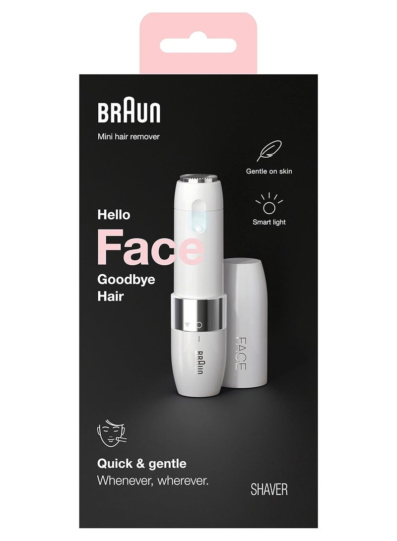 BRAUN Mini Hair Remover, Electric Facial Hair Removal For Women, Quick And Gentle, Finishing Touch For Upper Lips, Chin And Cheeks, For Easier Makeup Application, Ideal For On-The-Go, With Smartlight  - Image 2