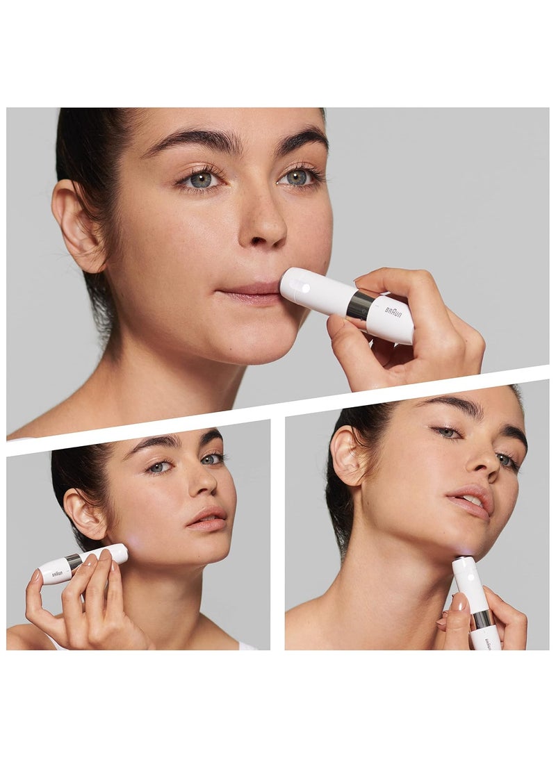 BRAUN Mini Hair Remover, Electric Facial Hair Removal For Women, Quick And Gentle, Finishing Touch For Upper Lips, Chin And Cheeks, For Easier Makeup Application, Ideal For On-The-Go, With Smartlight  - Image 5