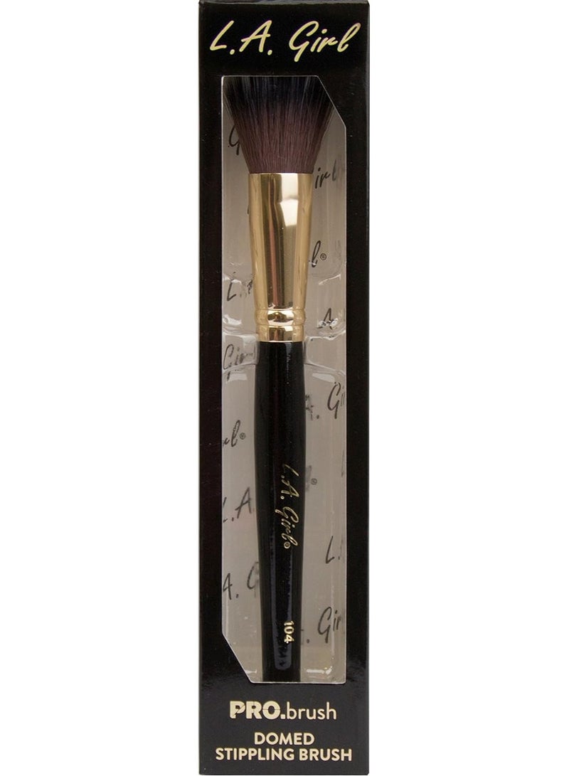 LA Girl Pro Brushes  - GPB104 - Domed Stippling Brush Brown  - Image 3