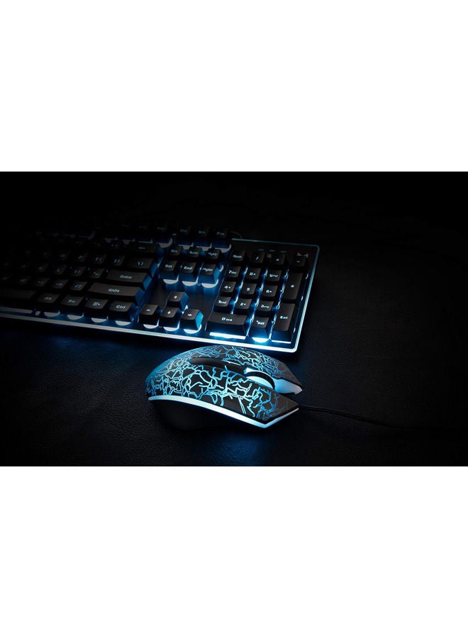 رابو لوحة مفاتيح وماوس بإضاءة خلفية قابلة للتعديل للألعاب البصرية - Image 4