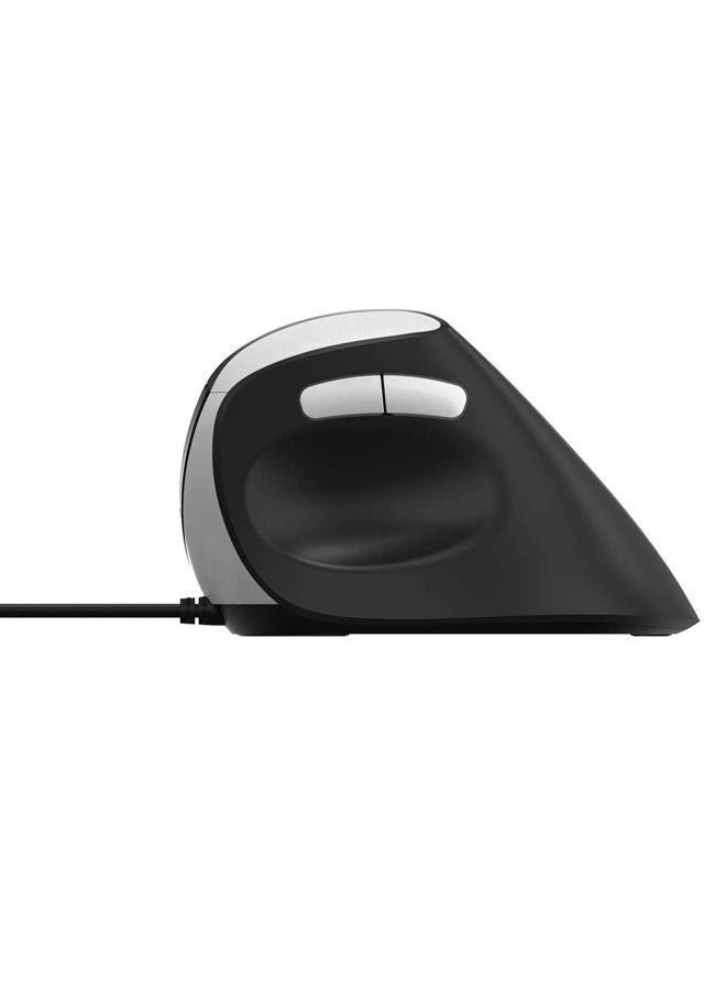 Rapoo EV200 Vertical ergonomic design mouse -1600 DPI- Black - Image 1