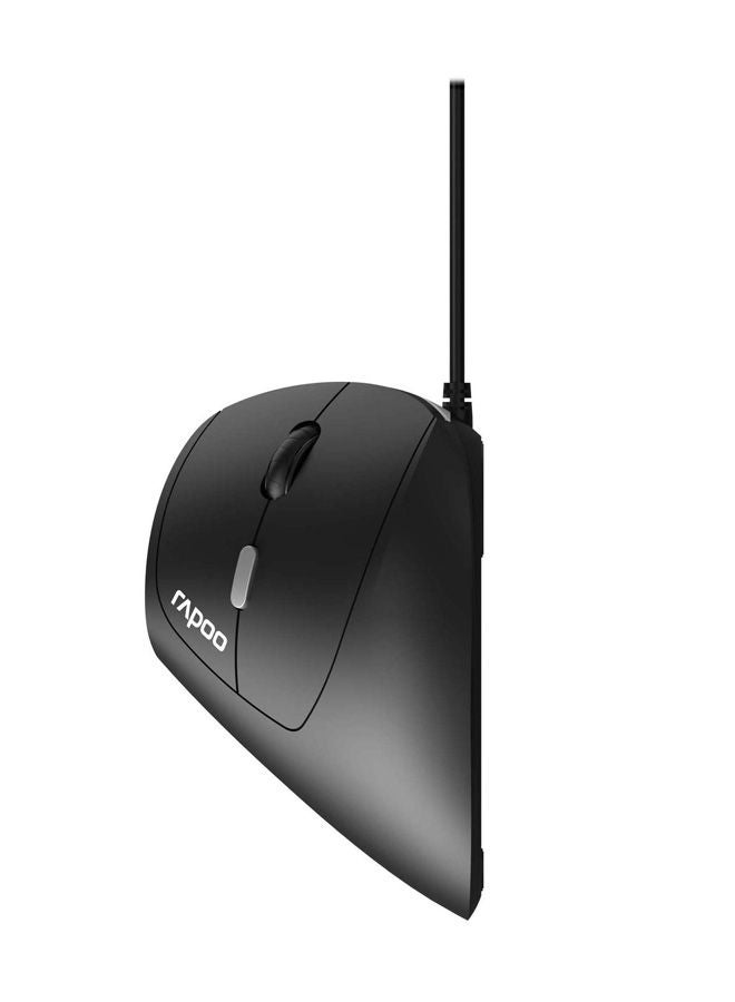 Rapoo EV200 Vertical ergonomic design mouse -1600 DPI- Black - Image 3