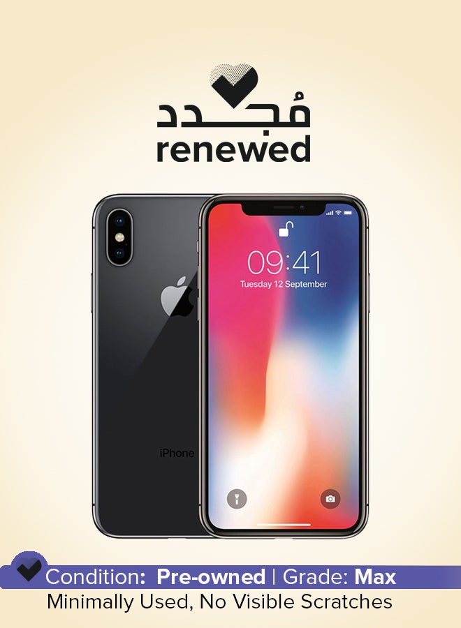 Apple - Renewed - iPhone X 256GB Space Gray 4G With Facetime - International Version - Image 1