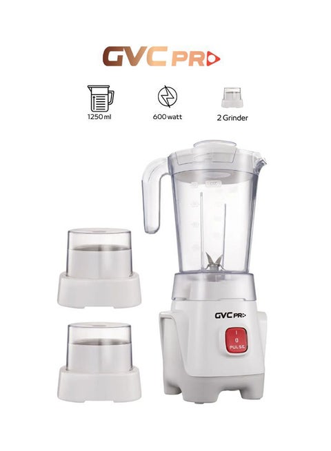 Blender With 2 Grinders 3*1 1250 ml 600 W GVCBL-270 White