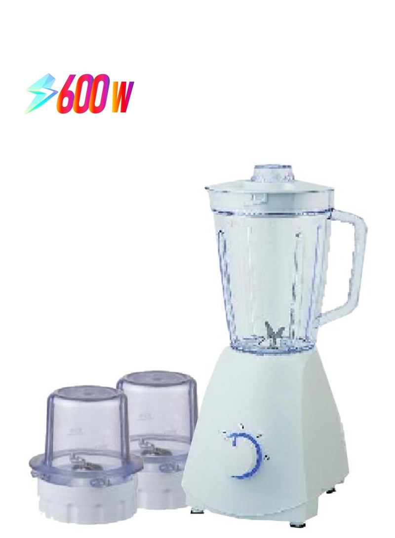 gvc pro Blender With 2*3 Grinders 600 W GVCBL-490 White