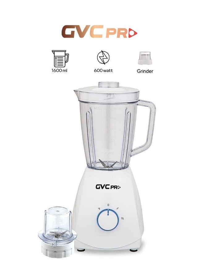 جي في سي برو - Blender With Grinder 2*1 1600 ml 600 W GVCBL-470 White - Image 1