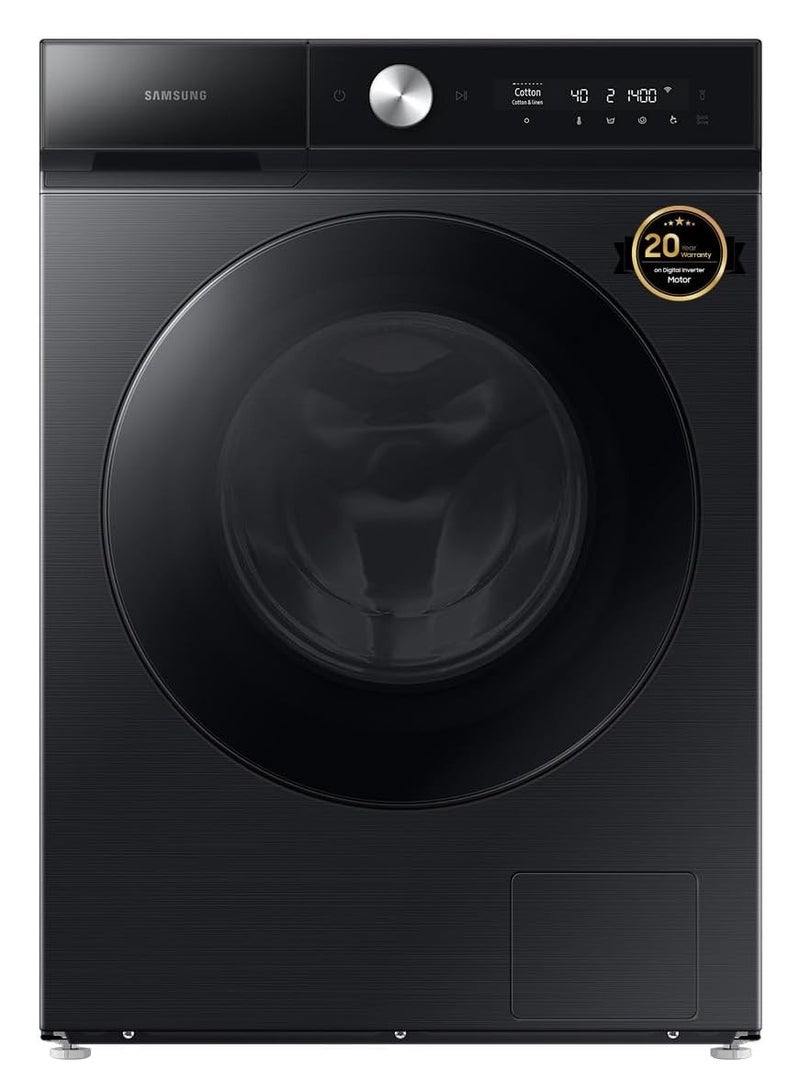 Samsung Front Load Washer 11.5 Kg, Black, With EcoBubble, AI Wash, Auto Open Door, 20 Year Warranty On Digital Inverter Motor 11.5 kg WW11BB944DGB/GU ‎Black - Image 1