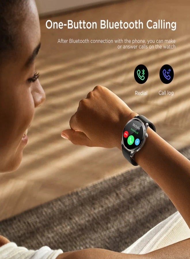 JOYROOM - 300 mAh Venture Series Smart watch with AMOLED Always On Display Smartwatches, BT Calling IP8 Waterproof Fitness Watch with Heart Sleep Monitor for Android iOS Black - Image 1