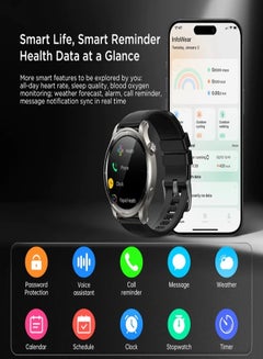 JOYROOM 300 mAh Venture Series Smart watch with AMOLED Always On Display Smartwatches, BT Calling IP8 Waterproof Fitness Watch with Heart Sleep Monitor for Android iOS Black  - Image 5