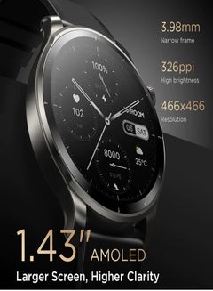 JOYROOM 300 mAh Venture Series Smart watch with AMOLED Always On Display Smartwatches, BT Calling IP8 Waterproof Fitness Watch with Heart Sleep Monitor for Android iOS Black  - Image 2