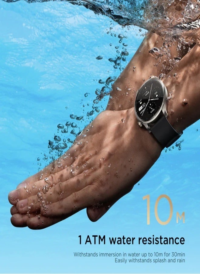 JOYROOM - 300 mAh Venture Series Smart watch with AMOLED Always On Display Smartwatches, BT Calling IP8 Waterproof Fitness Watch with Heart Sleep Monitor for Android iOS Black - Image 1