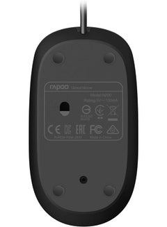 Rapoo N200 USB Wired Mouse Black  - Image 3