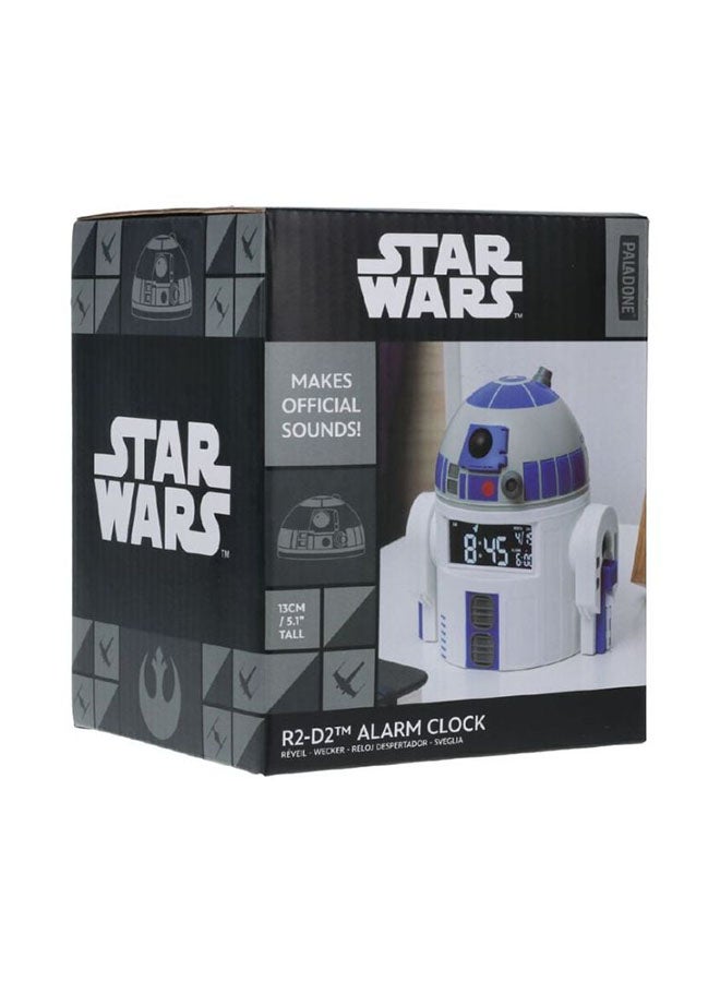 بالادون - ساعة منبه Paladone R2D2 - ديكور مثالي لمحبي حرب النجوم - كابل USB متضمن - ارتفاع 13 سم (5 بوصات) - Image 1