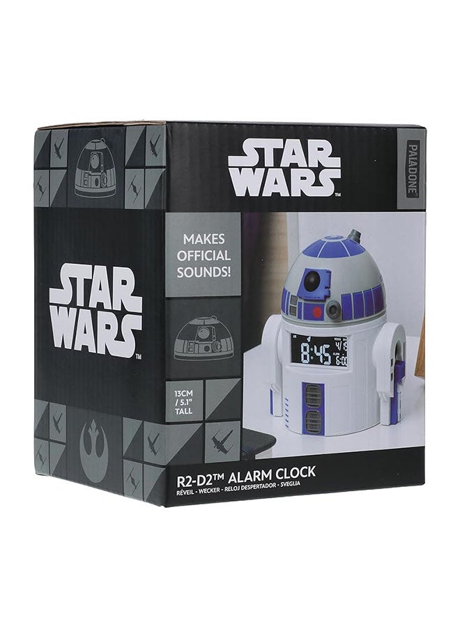 بالادون - ساعة منبه Paladone R2D2 - ديكور مثالي لمحبي حرب النجوم - كابل USB متضمن - ارتفاع 13 سم (5 بوصات) - Image 1
