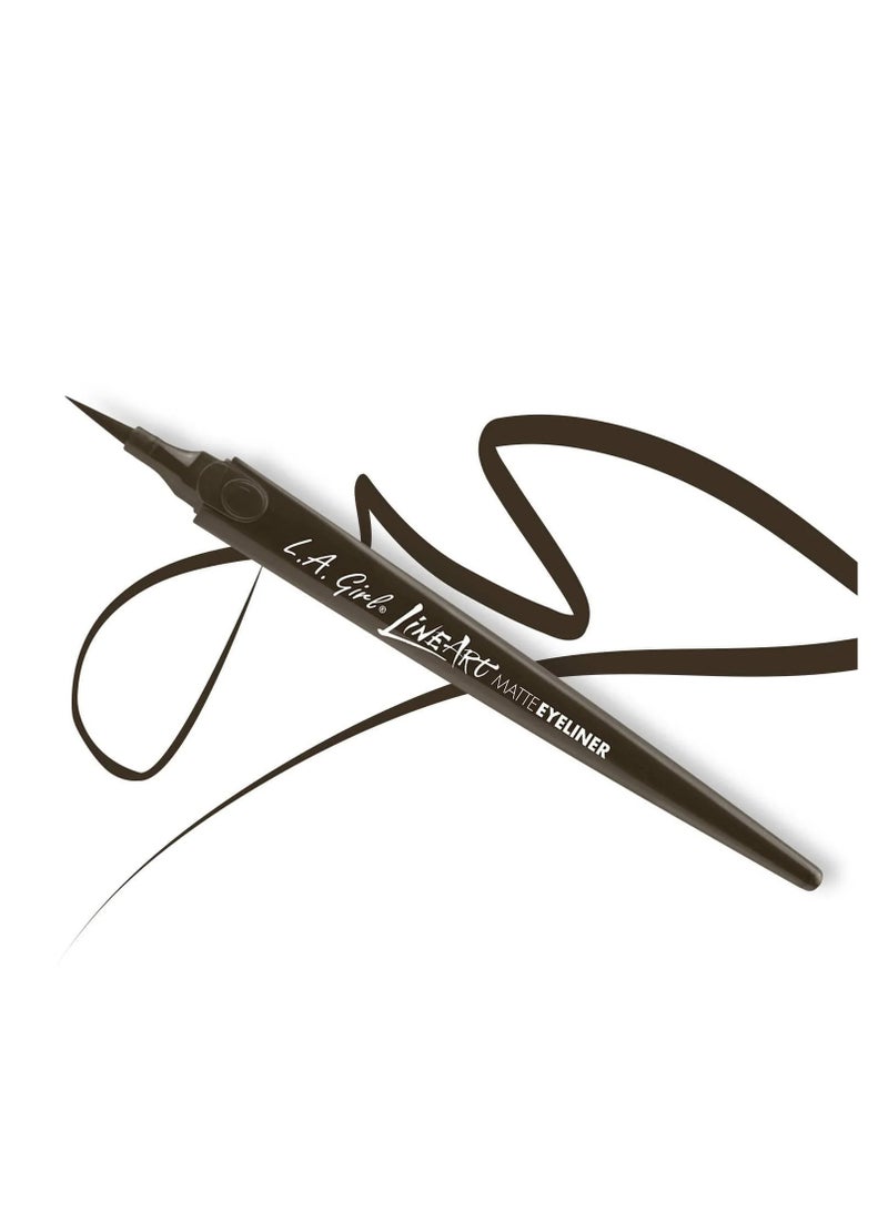 لا جيرل قلم تحديد عيون مطفي من لاين آرت GLE713 إسبرسو - Image 1