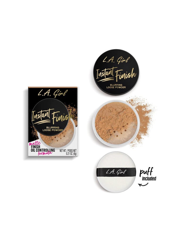 LA Girl Instant Finish Loose Powder Medium Brown  - Image 2