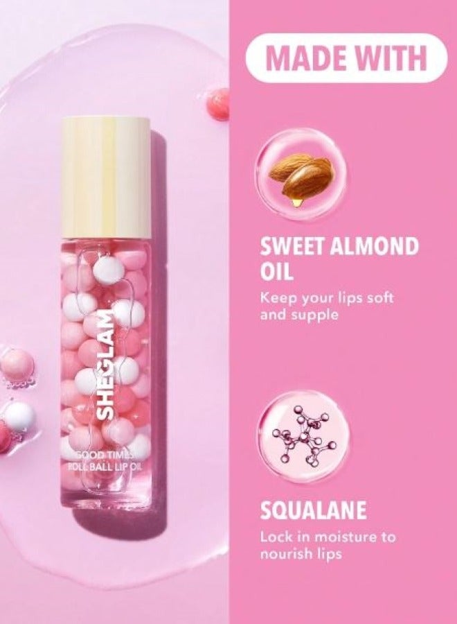 SHEGLAM GOOD TIMES ROLL BALL LIP OIL-HAVE A BALL Clear - Image 2