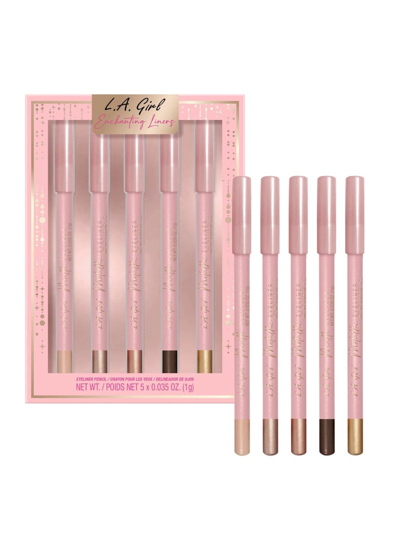 لا جيرل 5-Piece Metallic & Matte Eyeliner Gift Set Multicolour - Image 1