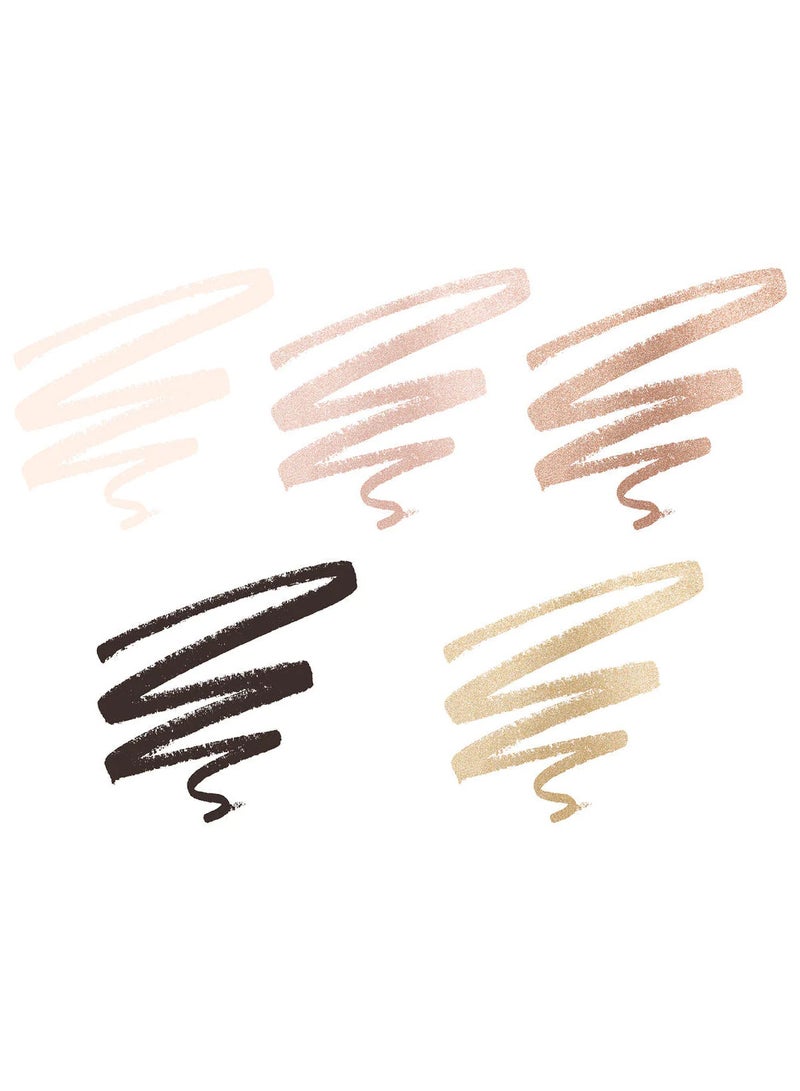 لا جيرل 5-Piece Metallic & Matte Eyeliner Gift Set Multicolour - Image 3