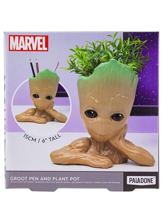 Paladone Groot Plant Pot | Ceramic Planter or Pen Holder | Officially Licensed Marvel Merchandise and Desk Decor - pnsku/N70056427V/45/_/1710873051/8202f8a2-ee7f-4050-9e3f-f19e3a2cff00